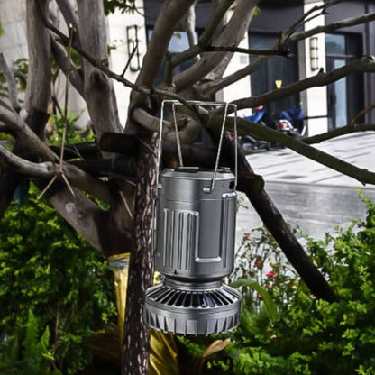 Portable solar lantern fan