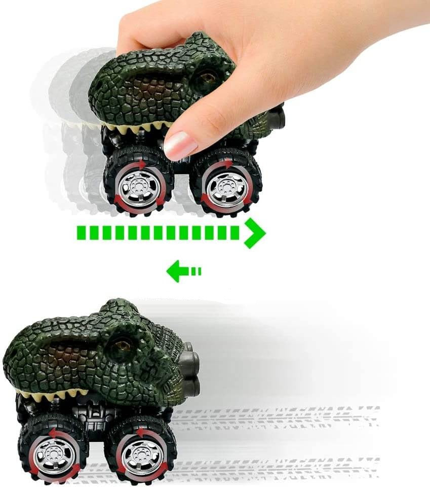 Pull Back Dinosaur Mini Car (6pcs)