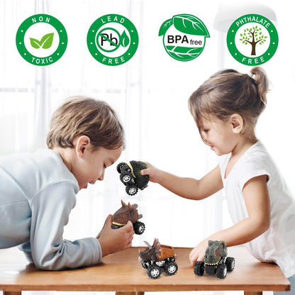 Pull Back Dinosaur Mini Car (6pcs)