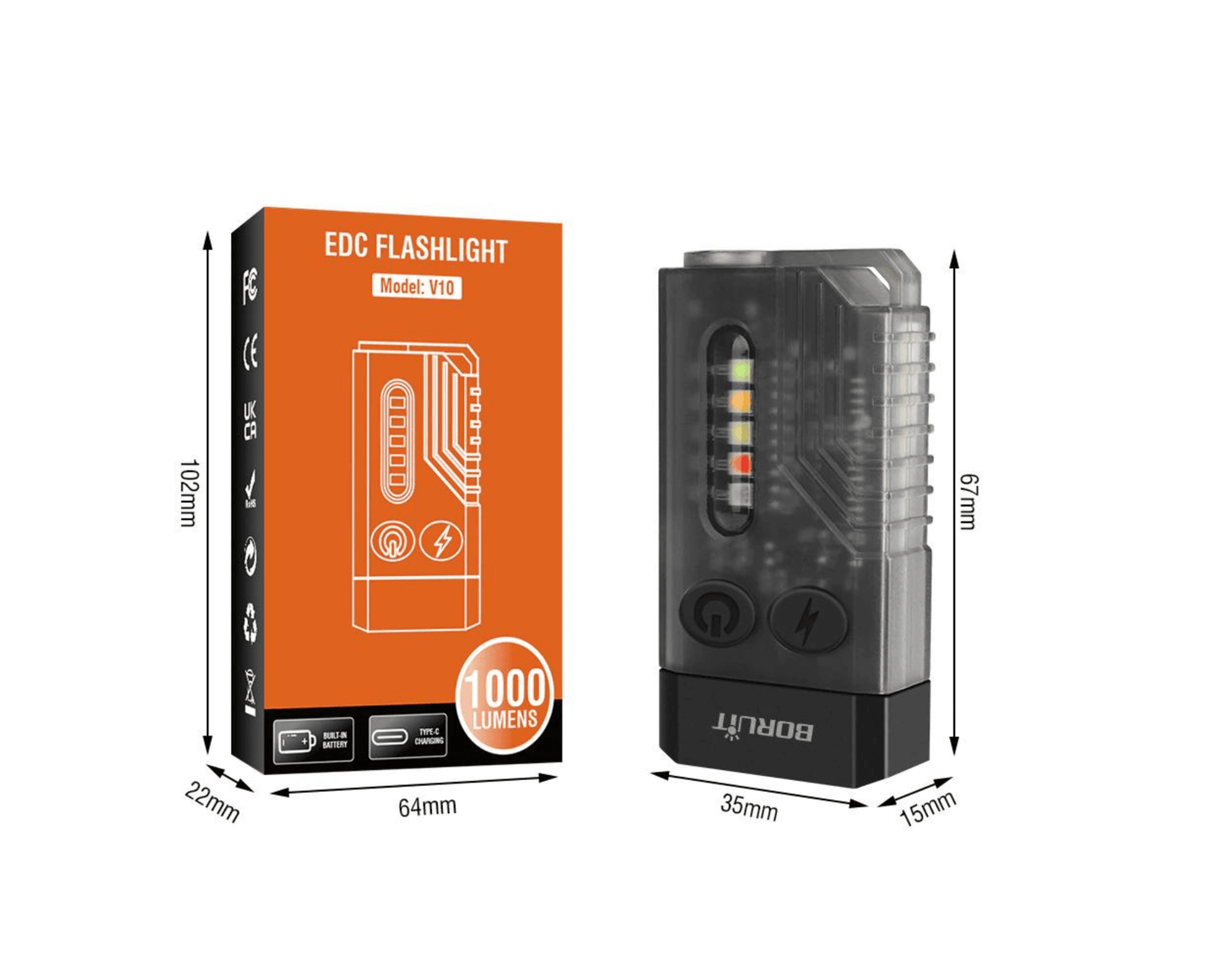 Rechargeable Keychain Flashlight