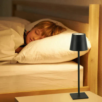 Rechargeable Table Lamp Elegant Aluminium Wireless Waterproof for Indoor and Outdoor