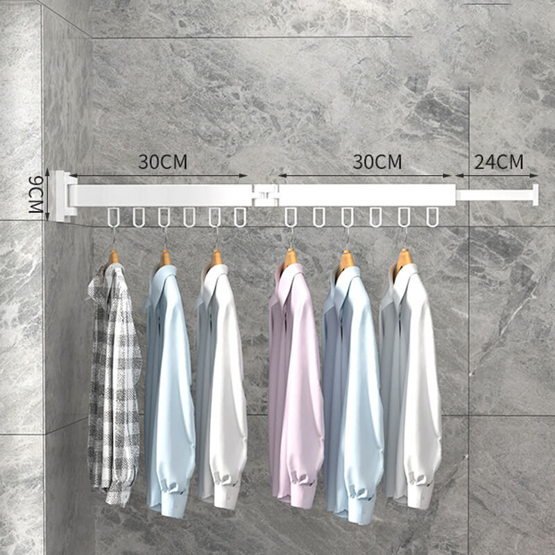Retractable drying rack for clothes
