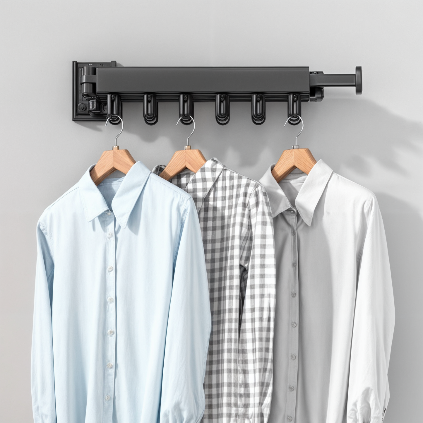 Retractable drying rack for clothes