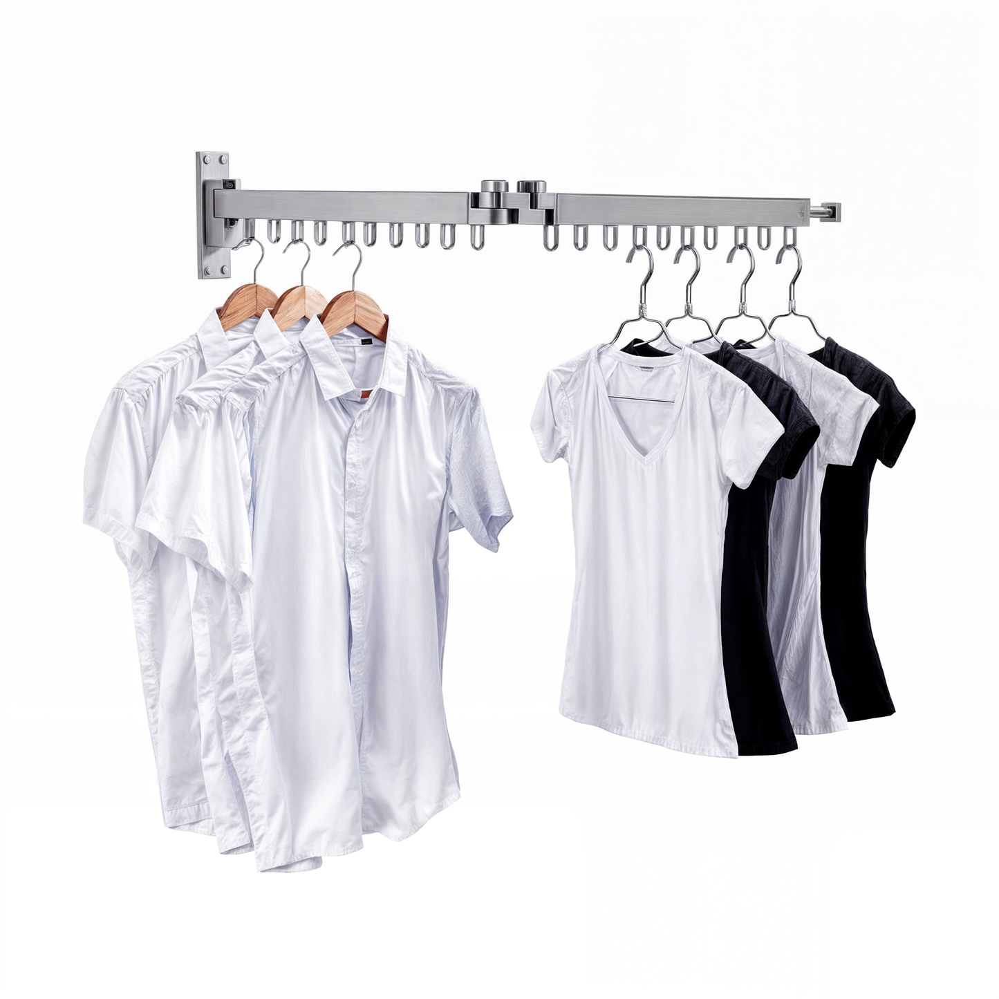 Retractable drying rack for clothes