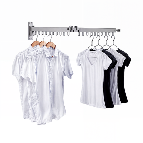 Retractable drying rack for clothes
