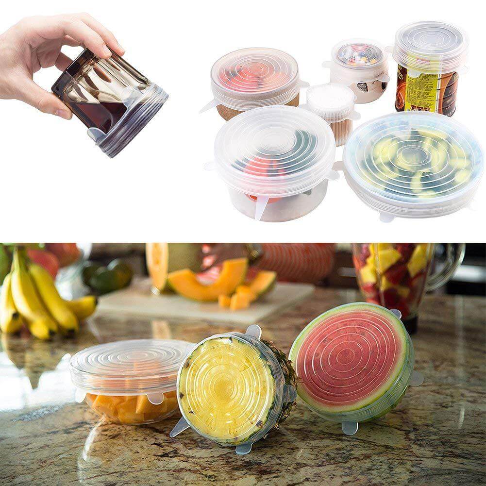 Reusable Food Lids (6 or 12 piece set)