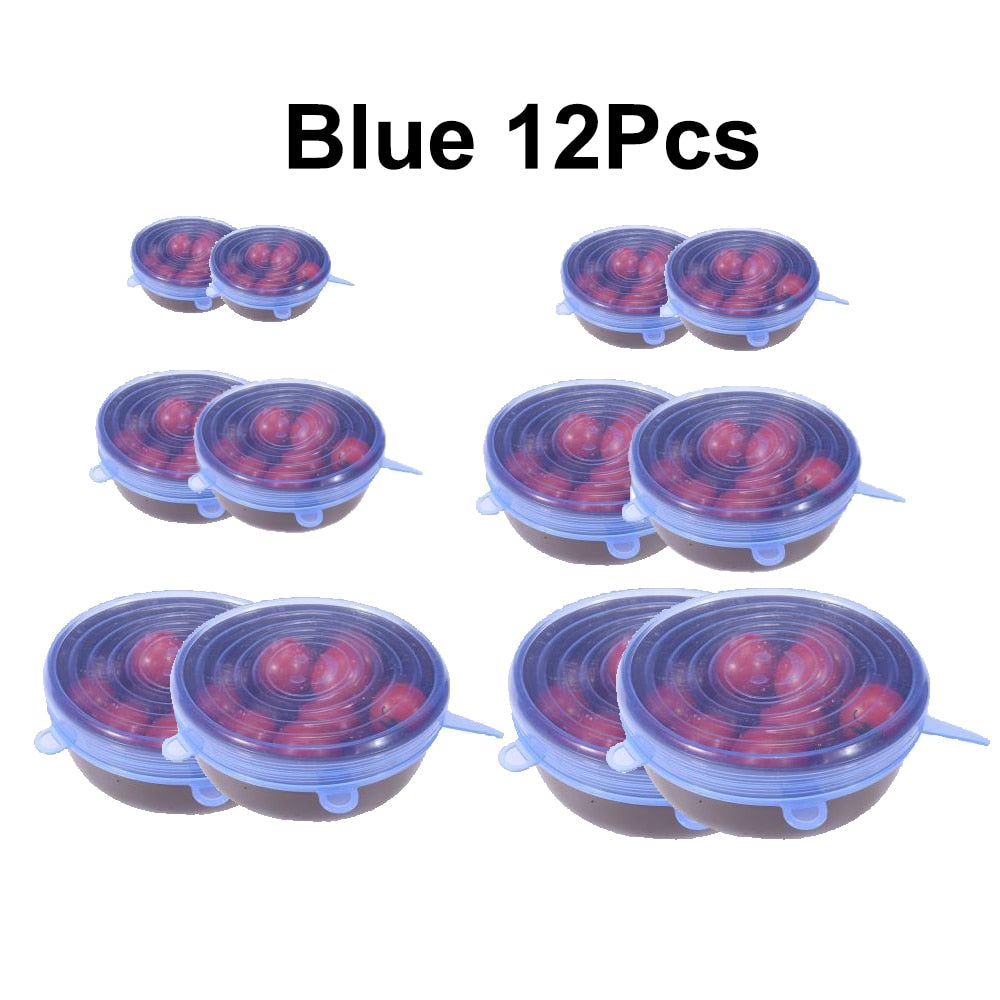 Reusable Food Lids (6 or 12 piece set)