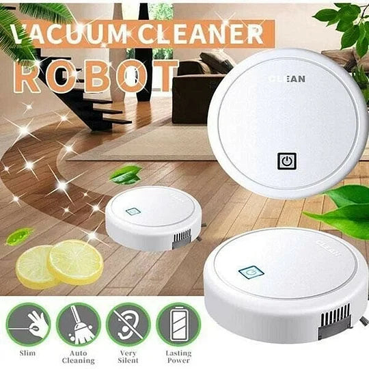 Robot Vacuum Cleaner With Mop 3-in-1 Slim Efficient Plastic