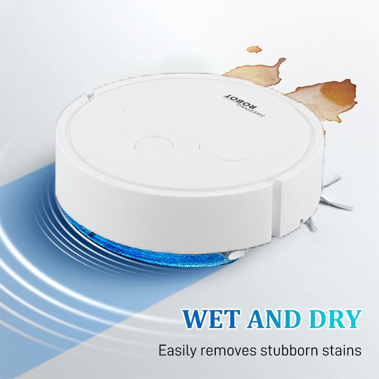 Robot Vacuum Cleaner With Mop 3-in-1 Slim Efficient Plastic