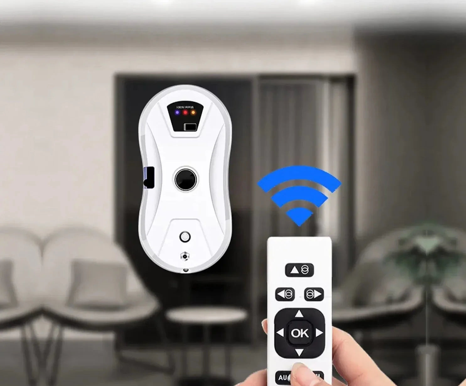Robotic window hoover