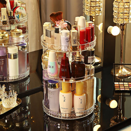 Rotating make-up organiser