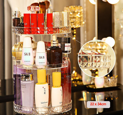 Rotating make-up organiser