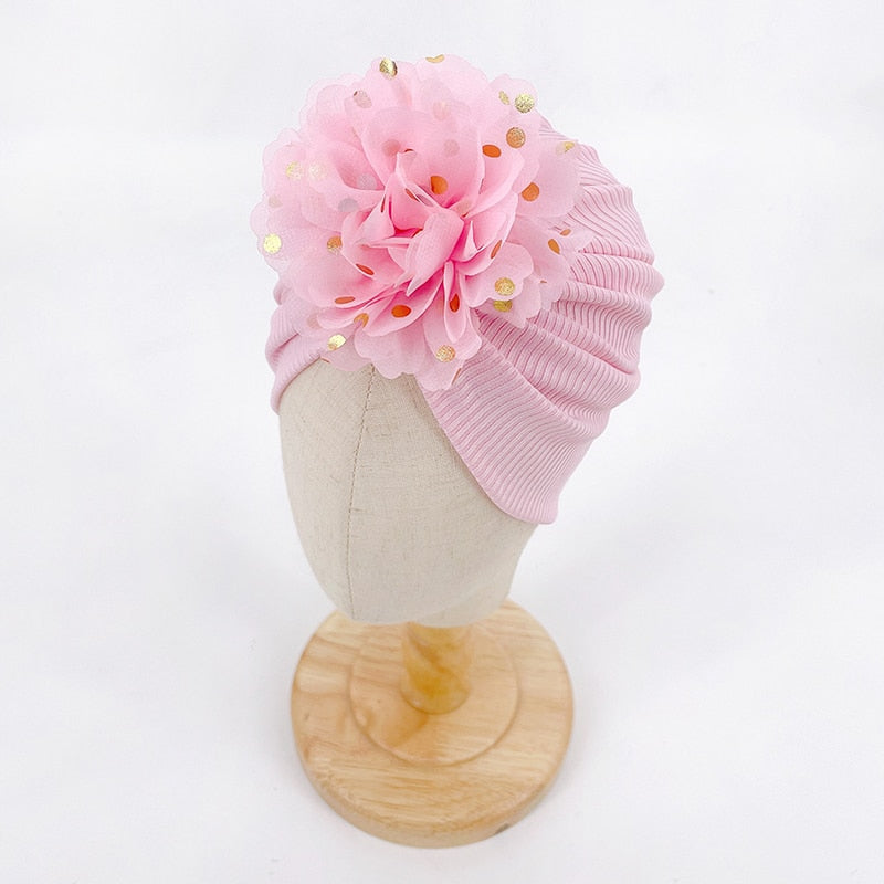 Ruche Top Baby Turban Hat