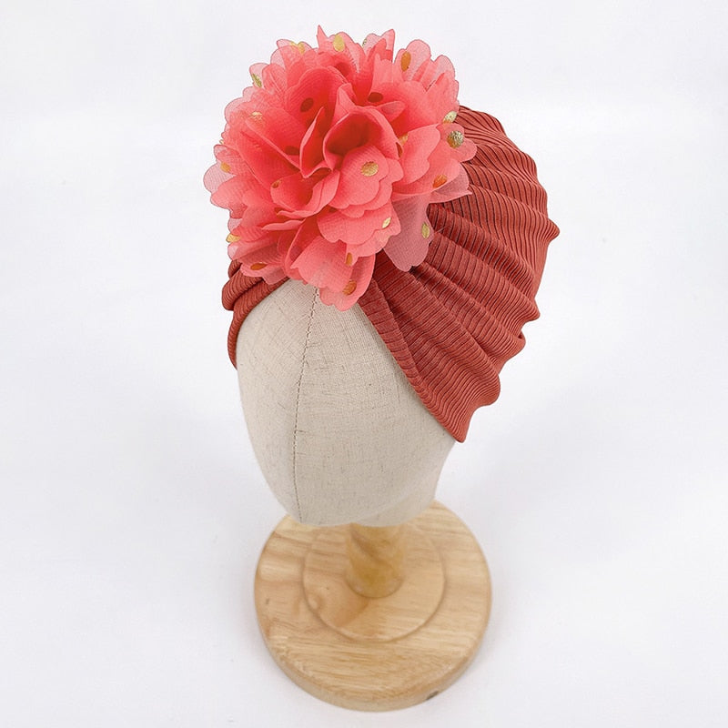 Ruche Top Baby Turban Hat