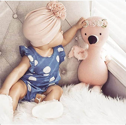 Ruche Top Baby Turban Hat