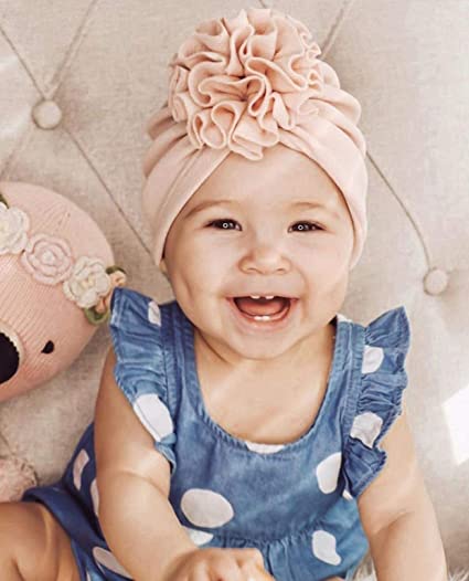 Ruche Top Baby Turban Hat