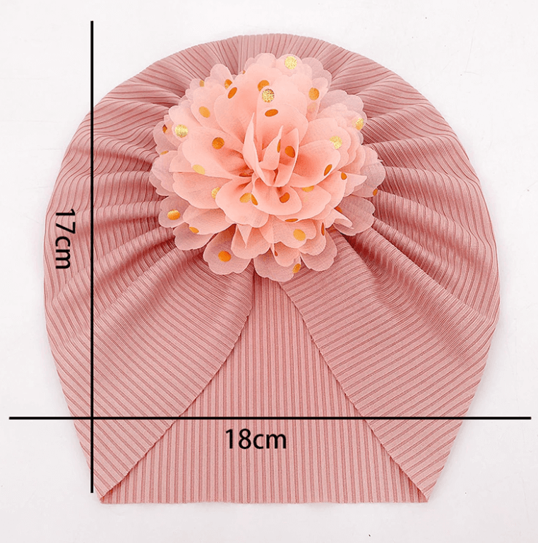 Ruche Top Baby Turban Hat