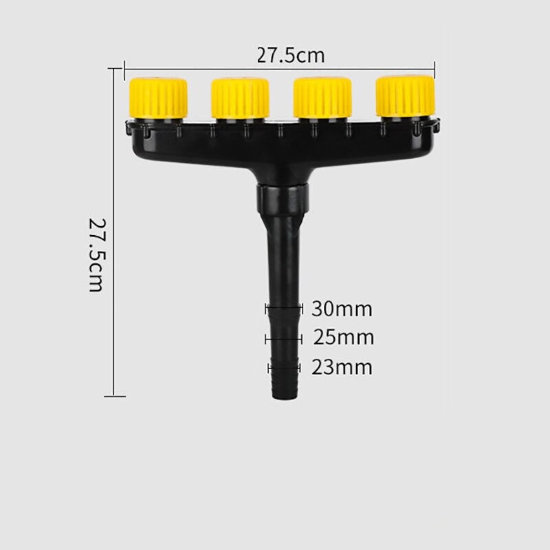 Adjustable multi-head garden sprinkler