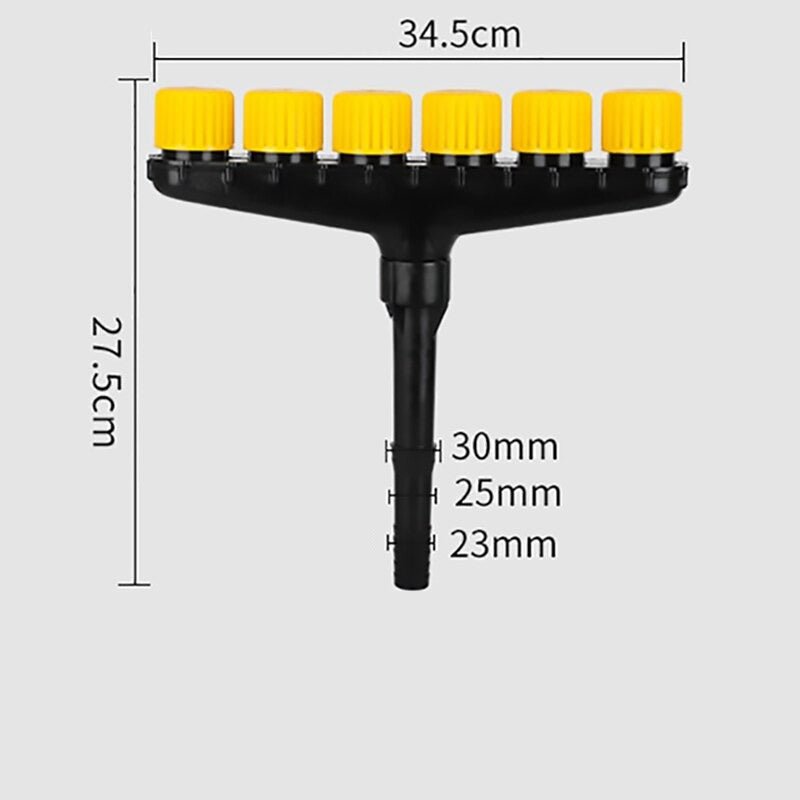 Adjustable multi-head garden sprinkler