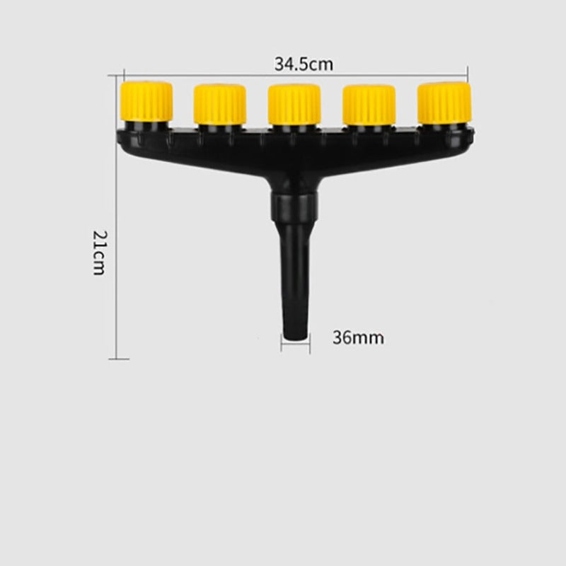 Adjustable multi-head garden sprinkler