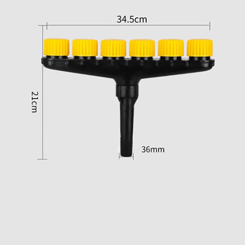 Adjustable multi-head garden sprinkler