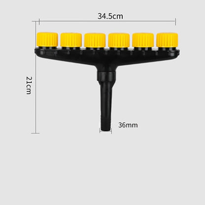 Adjustable multi-head garden sprinkler