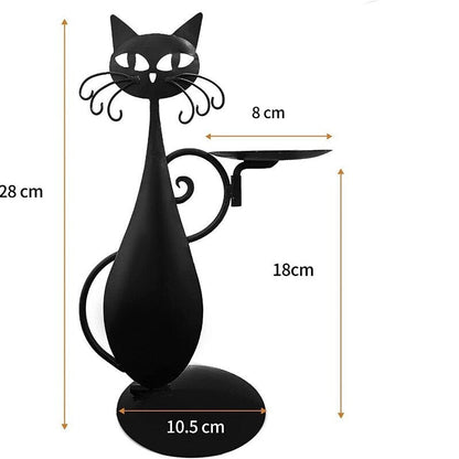 Zwarte Kat Kaarsenstandaard