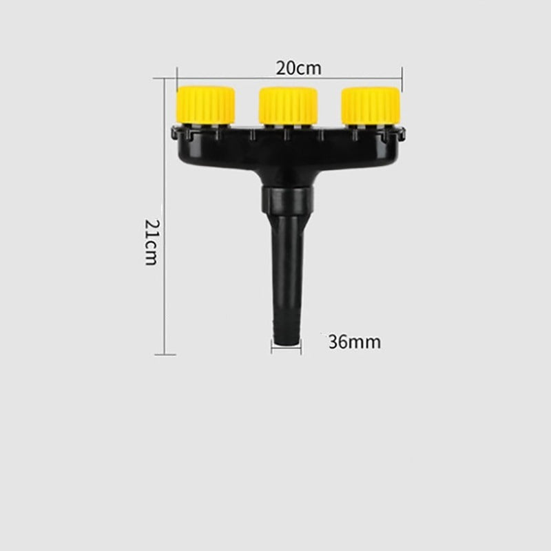 Adjustable multi-head garden sprinkler