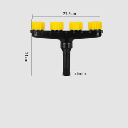 Adjustable multi-head garden sprinkler