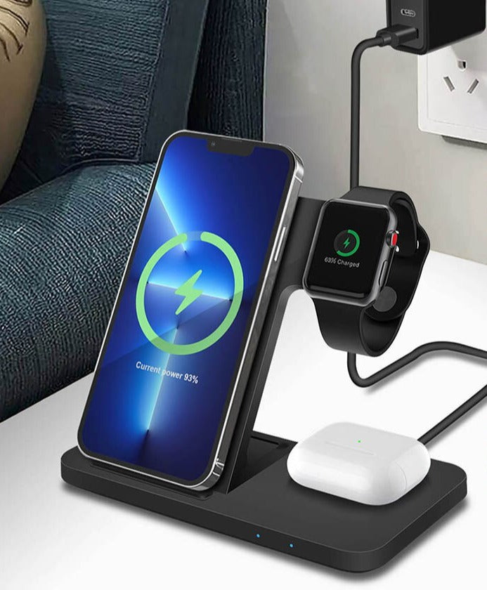 Drievoudige Draadloze Oplaadstandaard