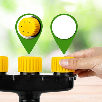 Adjustable multi-head garden sprinkler