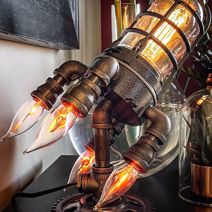 Steampunk Raket Lamp