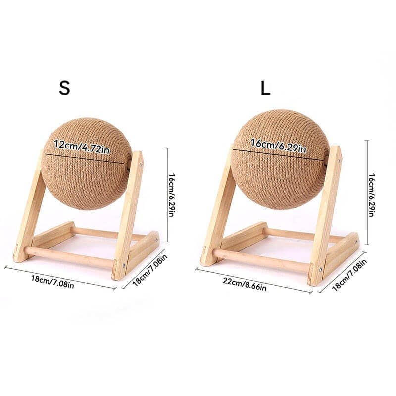 Scratch & roll ball toy for cats