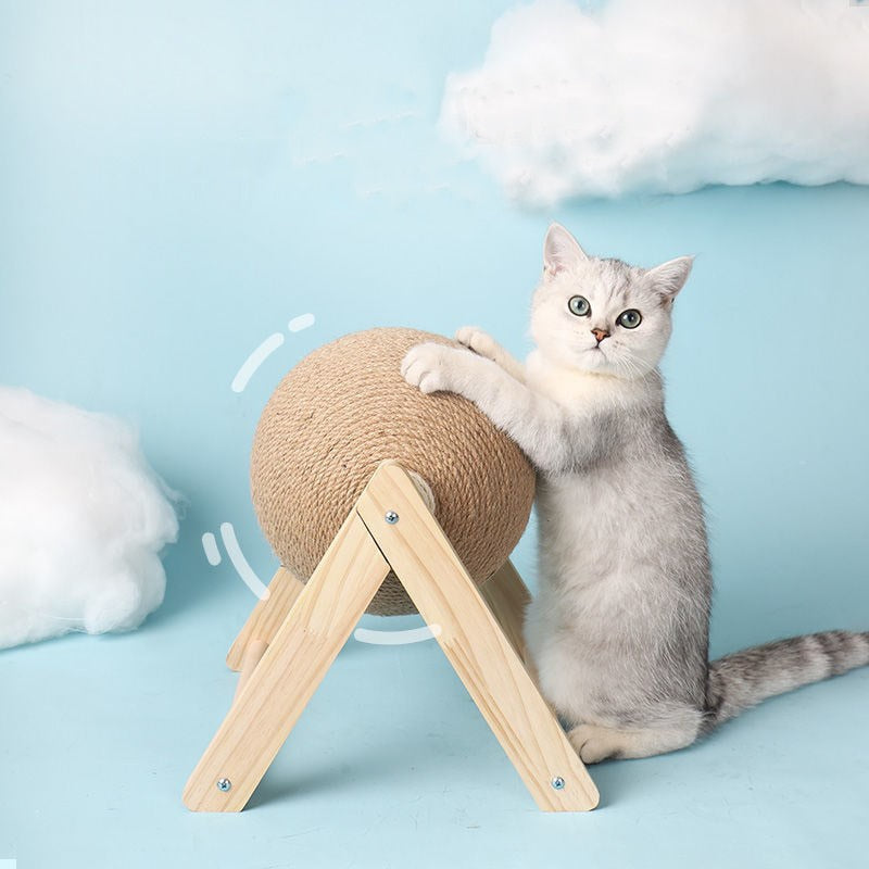 Scratch & roll ball toy for cats