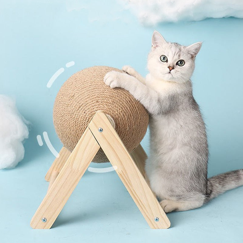 Scratch & roll ball toy for cats