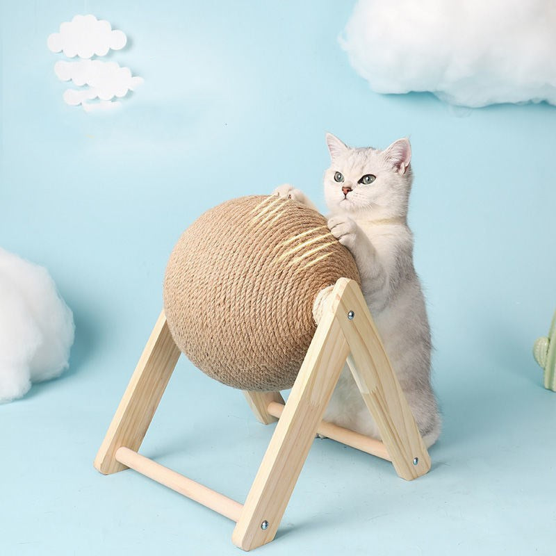 Scratch & roll ball toy for cats