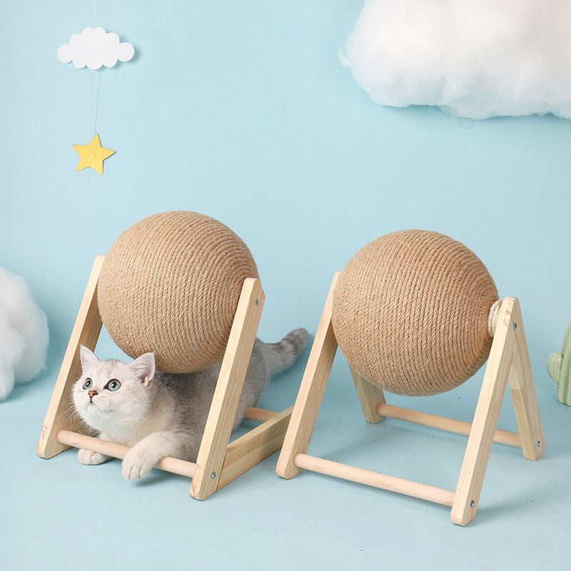 Scratch & roll ball toy for cats