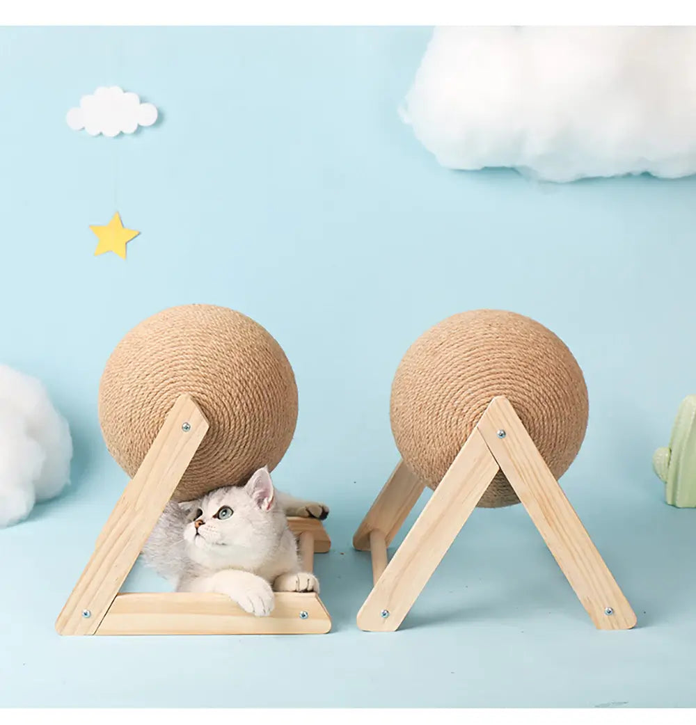 Scratch & roll ball toy for cats