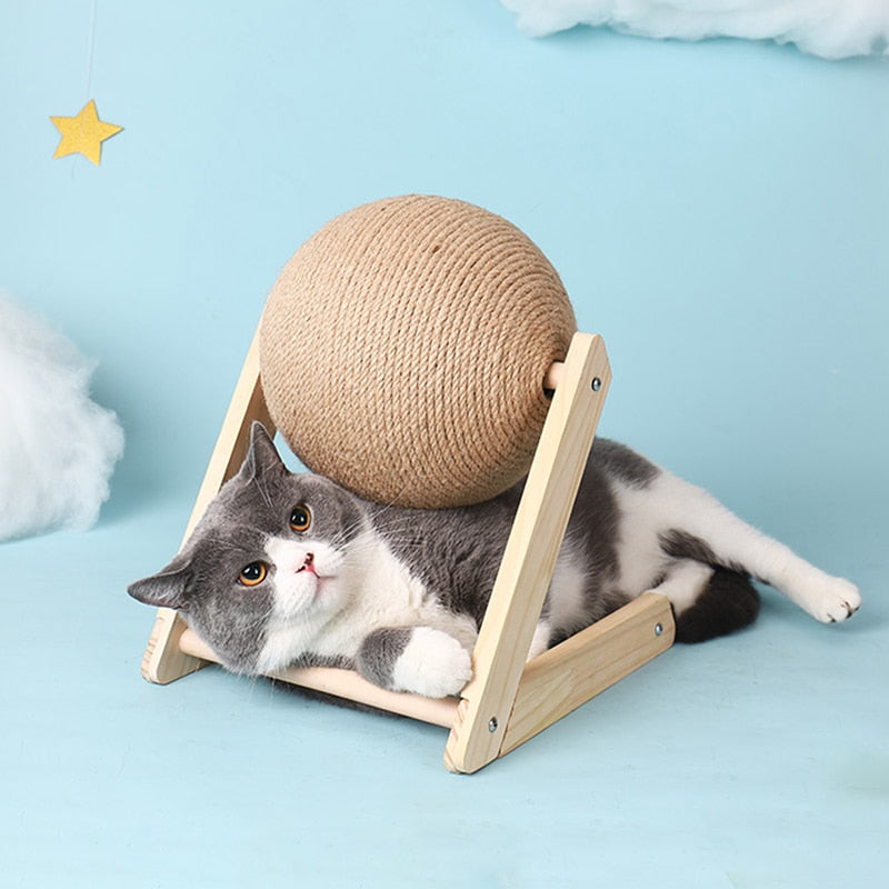 Scratch & roll ball toy for cats