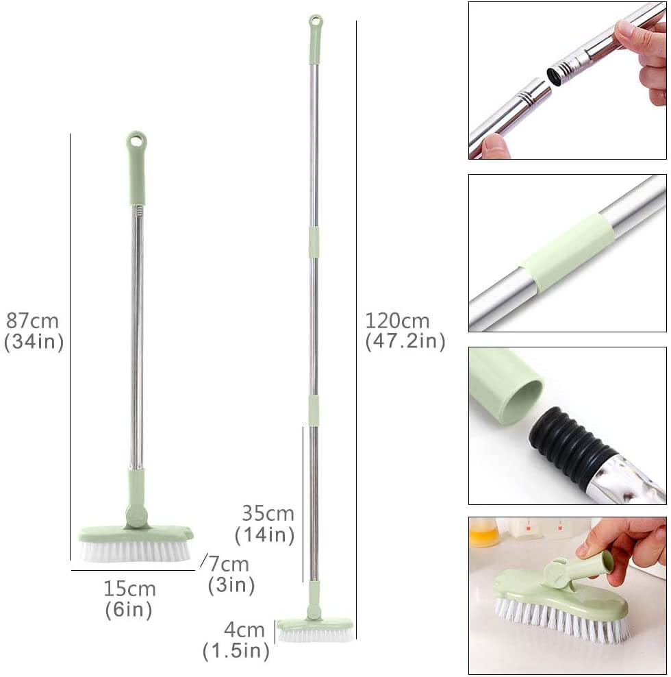 Scrub brush with long handle
