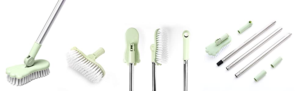 Scrub brush with long handle