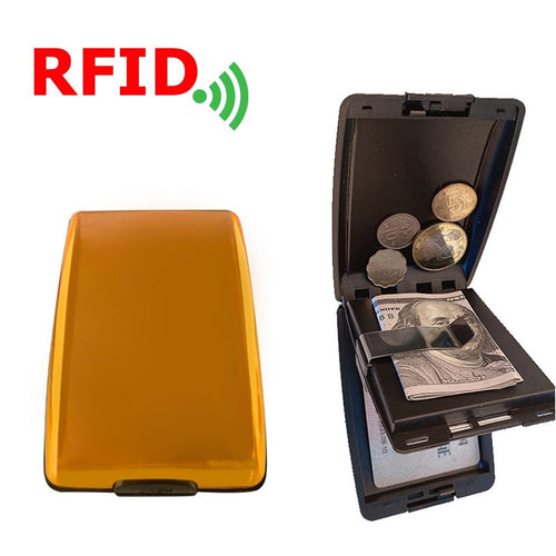 Aluminium secure card holder