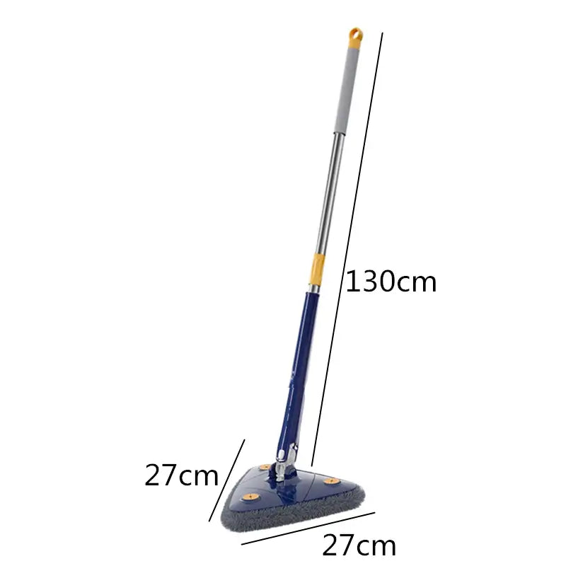 Self-turning triangular mop