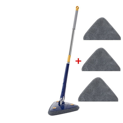 Self-turning triangular mop
