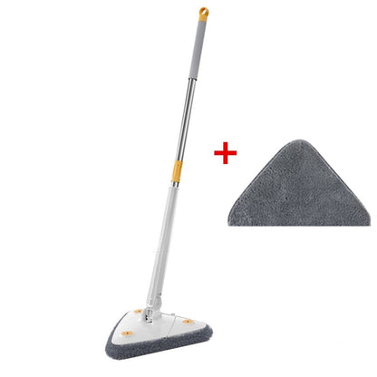Self-turning triangular mop