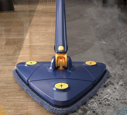 Self-turning triangular mop