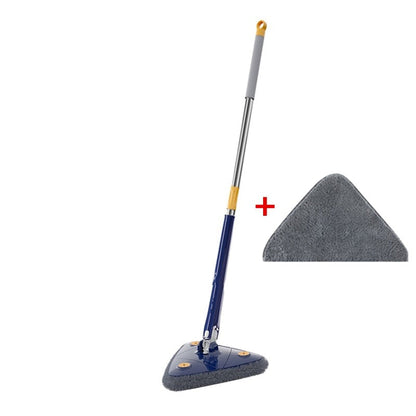 Self-turning triangular mop