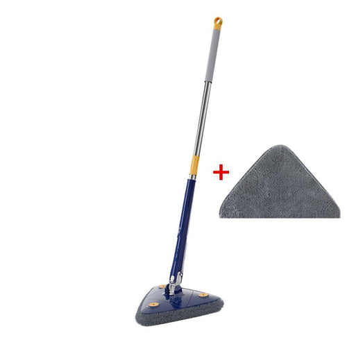 Self-turning triangular mop