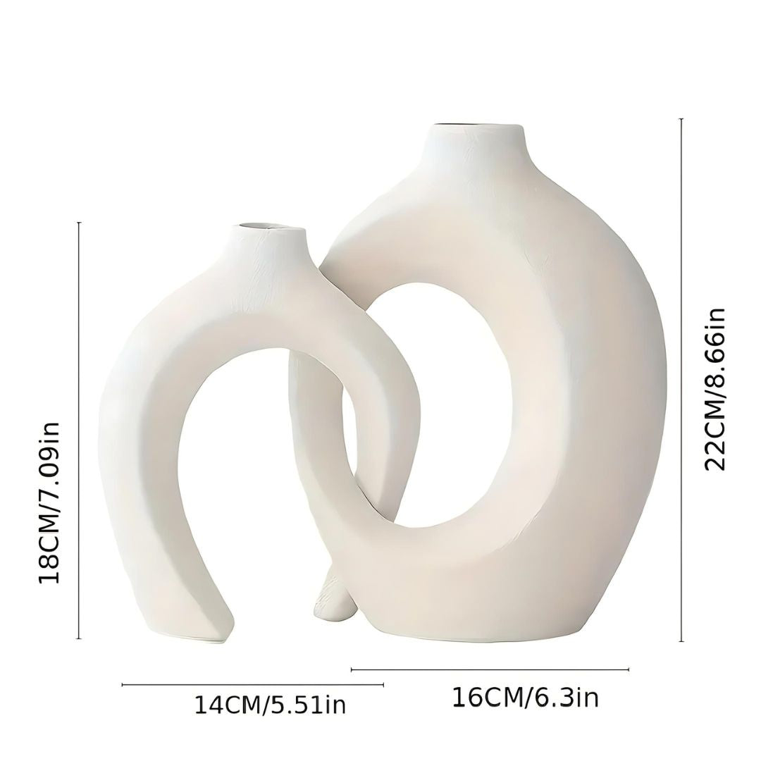 Set of Abstract Vases Ceramic Modern Designs