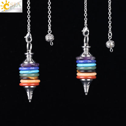 Seven Chakras pendulum necklace - The spiritual life guide